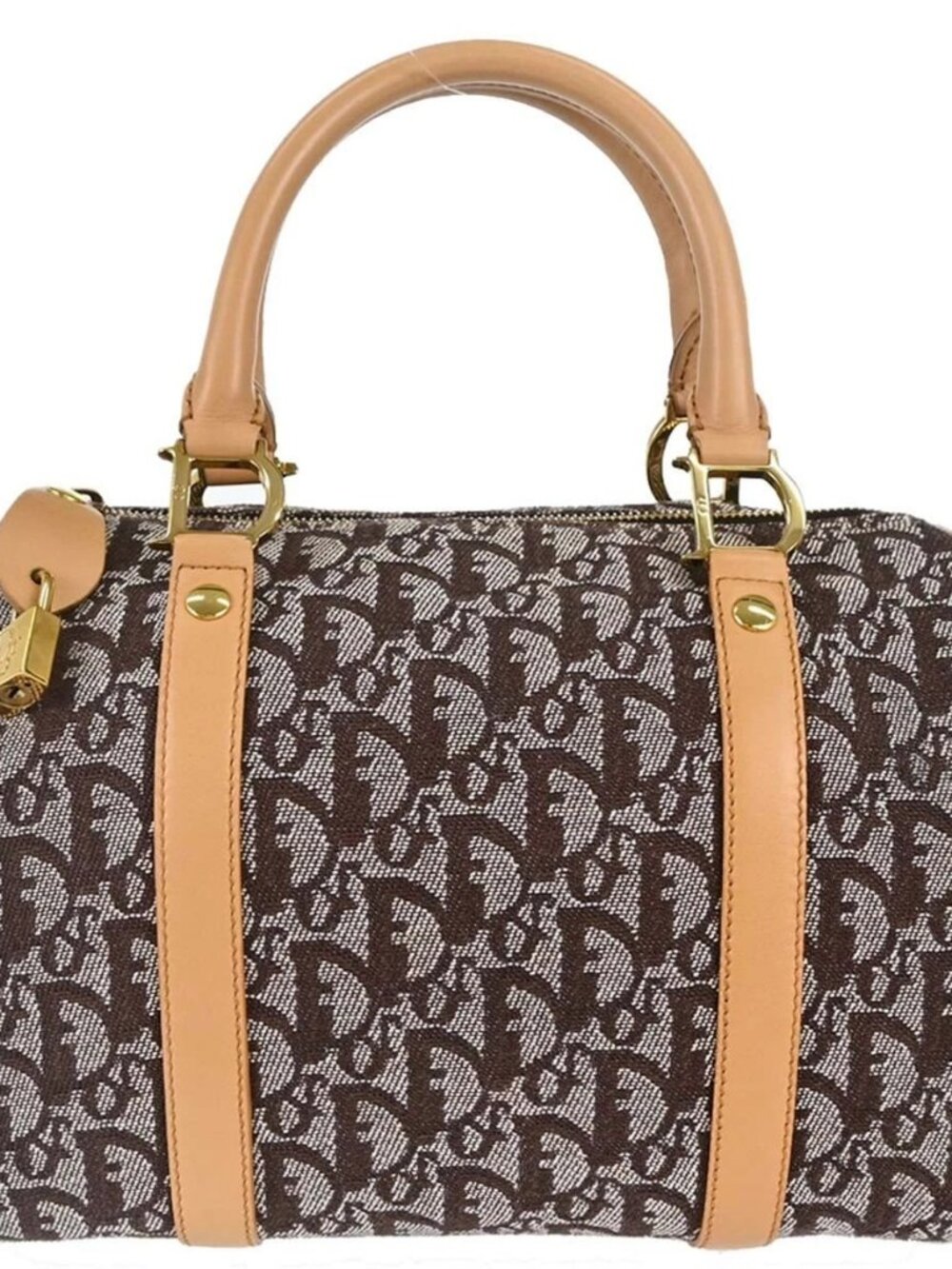 Christian Dior Brown Trotter Duffle Handbag BOC0101 197515